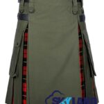 Hybrid Utility Kilts – Oliver Green Cotton & Wallace Tartan Kilt