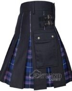 Pride of Scotland Tartan Hybrid Utility Kilt | Black Cotton Kilts - Image 2