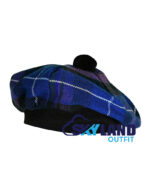 Pride of Scotland Tartan Tam o Shanter Scottish Flat Bonnet Hat for Highland Dress