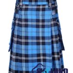 Ramsey Blue Hunting Tartan Modern Utility Scottish Kilt for Highland Dress
