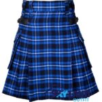 Ramsey Blue Tartan Modern Utility Scottish Kilt for Highland Dress