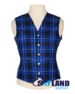 Ramsey Blue tartan Argyle waistcoat made to order for Highland wear and kilts