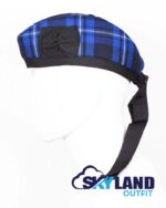 Ramsey Blue Tartan Glengarry Hat Traditional Scottish Cap - Image 2