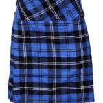 Ramsey Blue Hunting Tartan Mini Billie Kilt Girls Modern Kilt Skirt for Highland Dress
