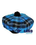 Ramsey Blue Hunting Tartan Tam o' Shanter Scottish Flat Bonnet - Image 2