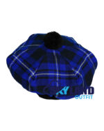 Ramsey Blue Tartan Tam o' Shanter Scottish Flat Bonnet - Image 3