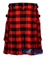 Red & Black Rob Roy Tartan Kilt – Modern Utility Kilts - Image 4