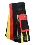 Red Black Yellow Hybrid Kilt – Custom Scottish Utility Kilt for Men - Image 3