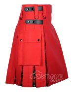 Wallace Tartan Hybrid Utility Kilt | Red Cotton Men Kilts - Image 2