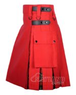 Wallace Tartan Hybrid Utility Kilt | Red Cotton Men Kilts - Image 3