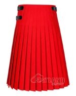 Red Wool 8-Yard Kilt | Premium Hand-Pleated Traditional Kilts - Image 3