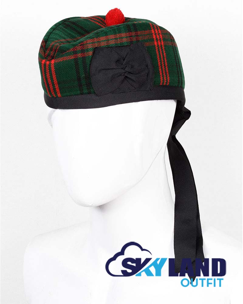 rose-hunting-glenggary-hat-1.jpg Ross Hunting Tartan Glengarry Hat Traditional Scottish Cap - Image 1