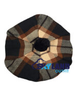 Rose Ancient Tartan Tam o Shanter Scottish Flat Bonnet Hat for Highland Dress