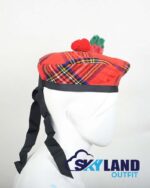 Royal Stewart Tartan Glengarry Hat Traditional Scottish Cap - Image 2