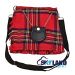 Royal Stewart Tartan Ladies Kilt Shaped Purse Tote Bag for Highland Dress