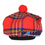 Royal Stewart Tartan Tam o Shanter Scottish Flat Bonnet for Highland Dress