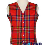Royal Stewart tartan Argyle waistcoat made to order for Highland wear and kilts