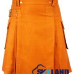 Saffron Tartan Modern Utility Scottish Kilt for Highland Dress