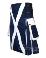 Scotland Flag Utility Kilt – Handmade Cotton Patriotic Kilt for Men - Image 3