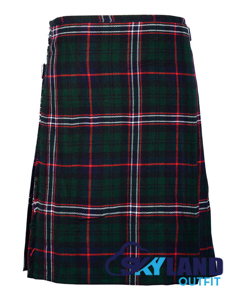 scottish-national-tartan-traditional-kilt-front.jpg Scottish National Tartan 8 Yard Kilt - Traditional Scottish Kilt for Men - Image 1