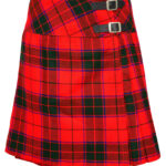 Scottish Rose Tartan Mini Billie Kilt Girls Modern Kilt Skirt for Highland Dress