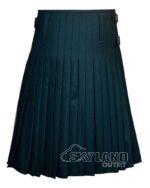 Solid Blue Wool 8-Yard Kilt | Premium Traditional Kilts - Image 3