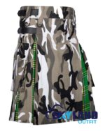 Jungle Camo & Irish Tartan Hybrid Utility Kilt - Image 2