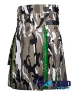 Jungle Camo & Irish Tartan Hybrid Utility Kilt - Image 3