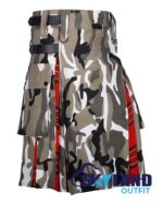 Jungle Camo & Royal Stewart Tartan Hybrid Utility Kilt - Image 2