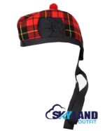 Wallace Tartan Glengarry Hat Traditional Scottish Cap