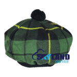 Wallace Hunting Tartan Tam o Shanter Scottish Flat Bonnet Hat for Highland Dress