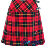 Wallace Tartan Mini Billie Kilt Girls Modern Kilt Skirt