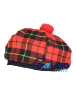 Wallace Tartan Tam o Shanter Scottish Flat Bonnet for Highland Dress
