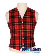 Wallace tartan 5-button Argyle waistcoat made to order for Highland wear and kilts