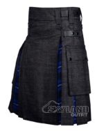 Black Denim American Patriot Hybrid Utility Kilt - Image 2