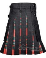 MacGregor Tartan Hybrid Utility Kilt | Black Denim - Image 2