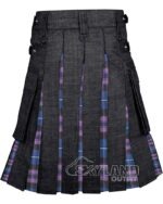 Pride of Scotland Tartan Hybrid Utility Kilt | Black Denim - Image 2