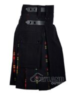 Buchanan Tartan Hybrid Utility Kilt | Black Cotton Kilt - Image 2