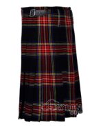 Black Stewart Tartan 8 Yard Kilt - Traditional Kilts for Men - Image 3