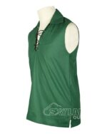 Green Jacobite Ghillie Kilt Shirt | Sleeveless Cotton Jacobean - Image 2