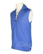 Royal Blue Jacobite Ghillie Kilt Shirt | Sleeveless Cotton Jacobean - Image 2