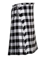 White, Black Rob Roy Tartan 8 Yard Kilt - Image 2